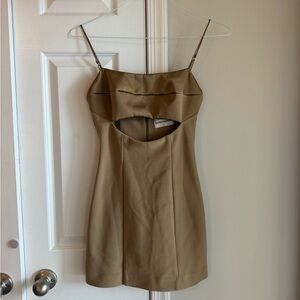 Finders Keepers Tan Cutout Dress